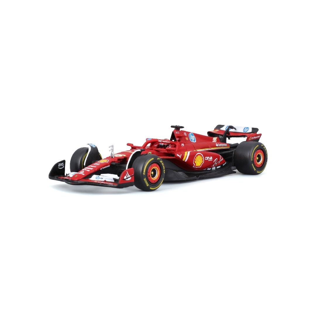 Bburago 1/43 Ferrari Season Car w/ driver (2024) (Leclerc #16)