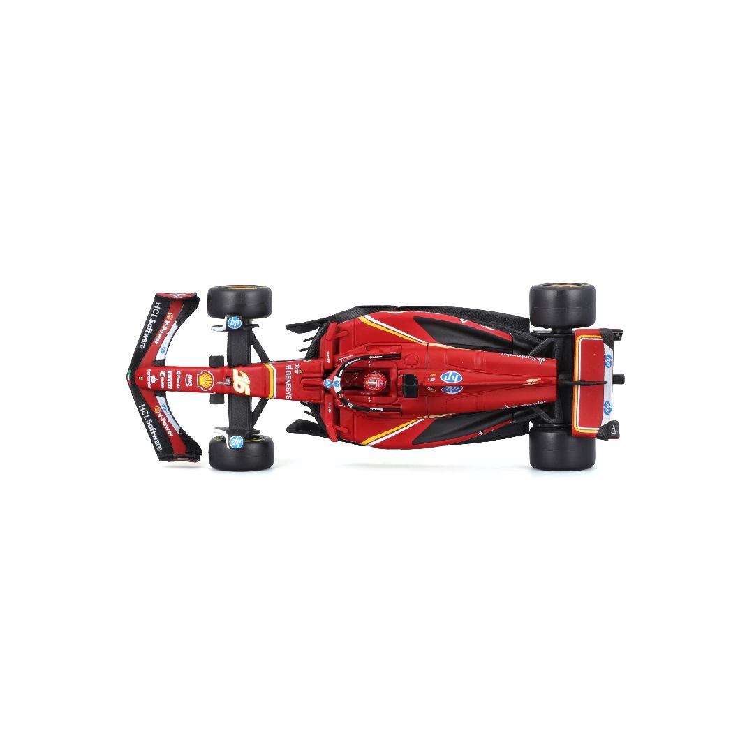 Bburago 1/43 Ferrari Season Car w/ driver (2024) (Leclerc #16)