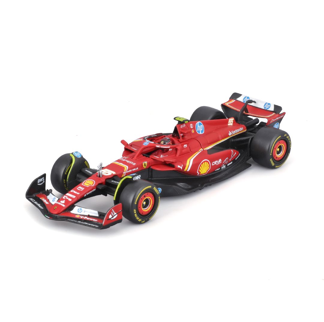 Bburago 1/43 Ferrari Season Car w/ driver (2024) (Sainz #55)