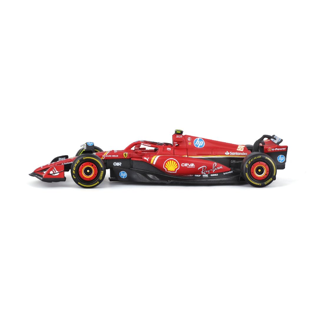 Bburago 1/43 Ferrari Season Car w/ driver (2024) (Sainz #55)