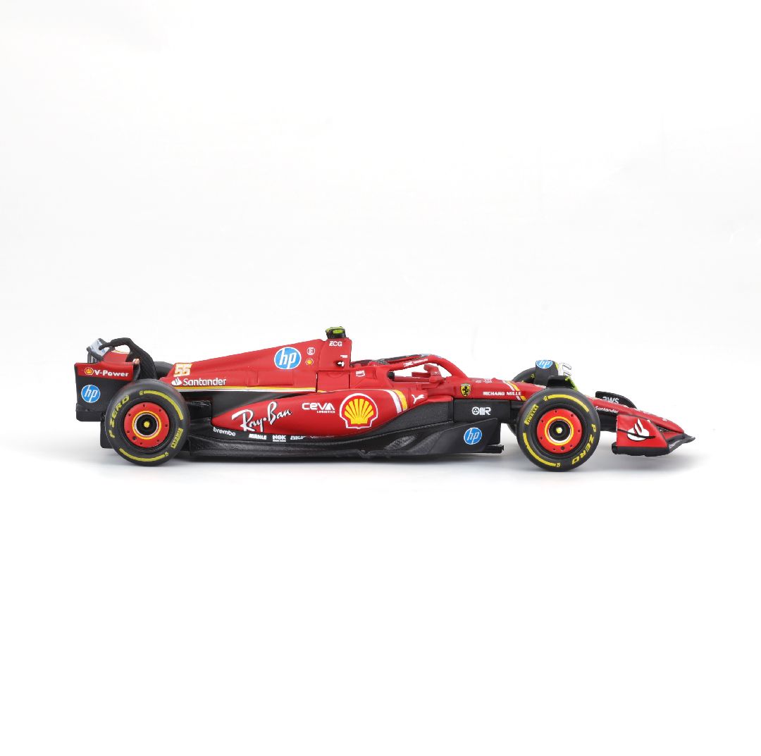 Bburago 1/43 Ferrari Season Car w/ driver (2024) (Sainz #55)