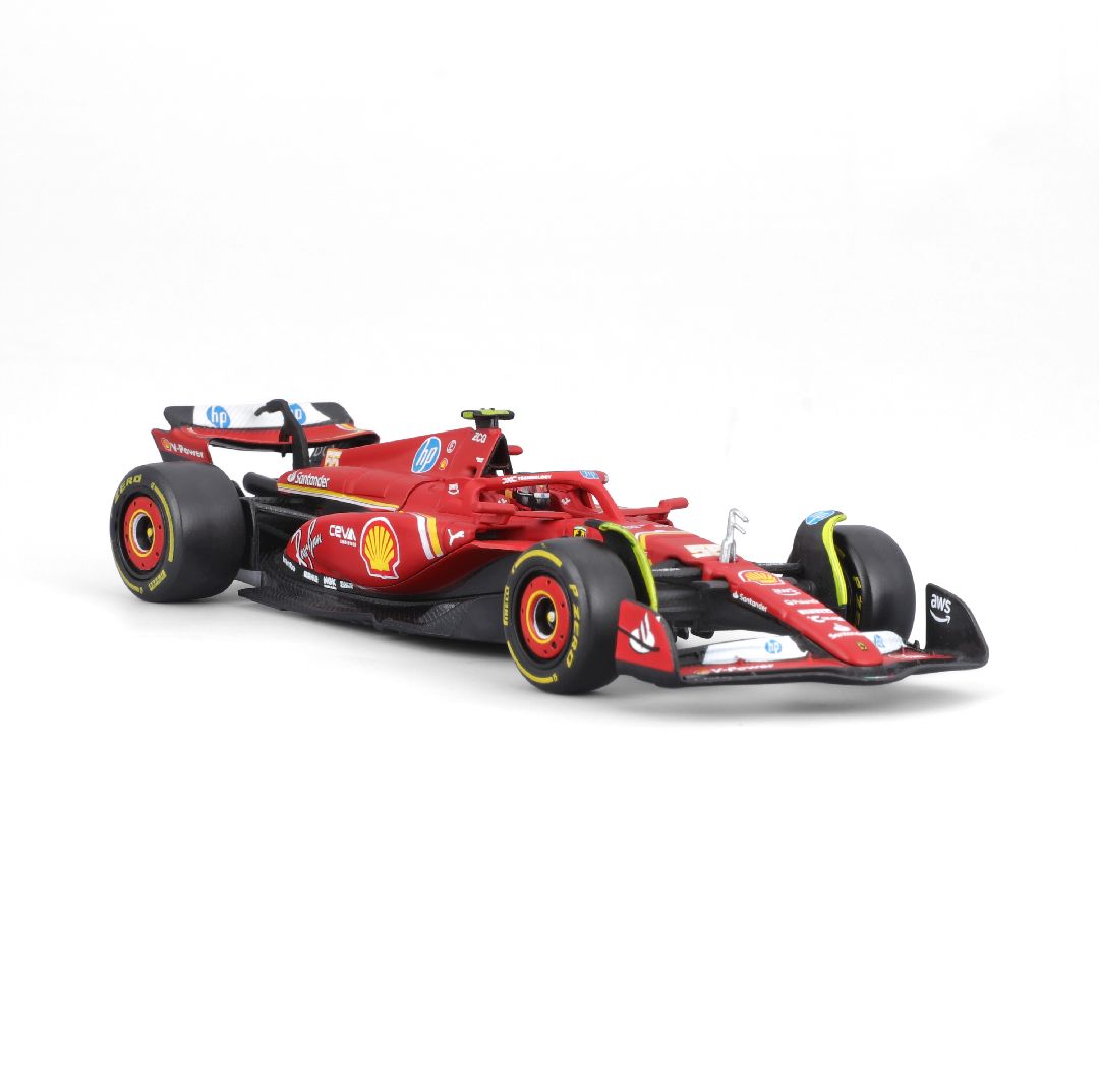 Bburago 1/43 Ferrari Season Car w/ driver (2024) (Sainz #55)