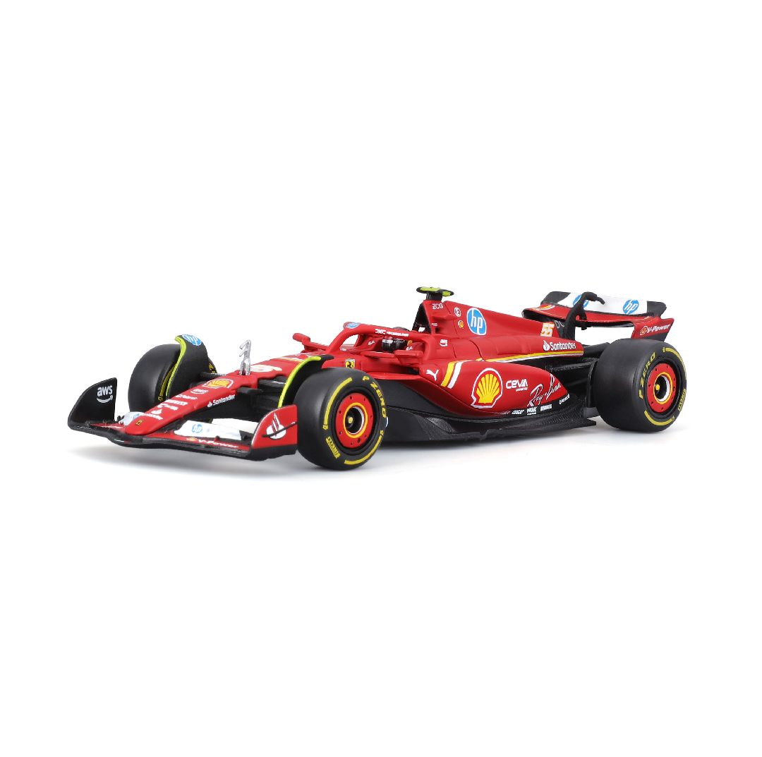 Bburago 1/43 Ferrari Season Car w/ driver (2024) (Sainz #55)