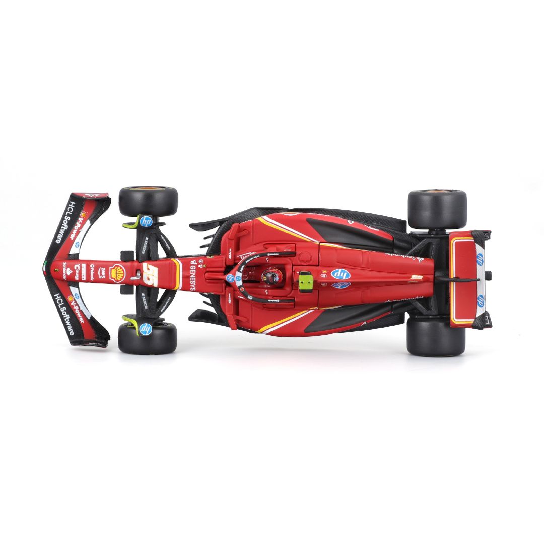 Bburago 1/43 Ferrari Season Car w/ driver (2024) (Sainz #55)