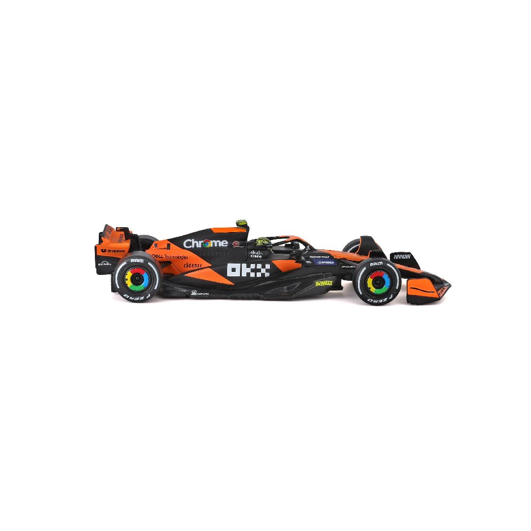Bburago 1/43 F1 McLaren MCL38 w/ helmet (2024) - Norris #4