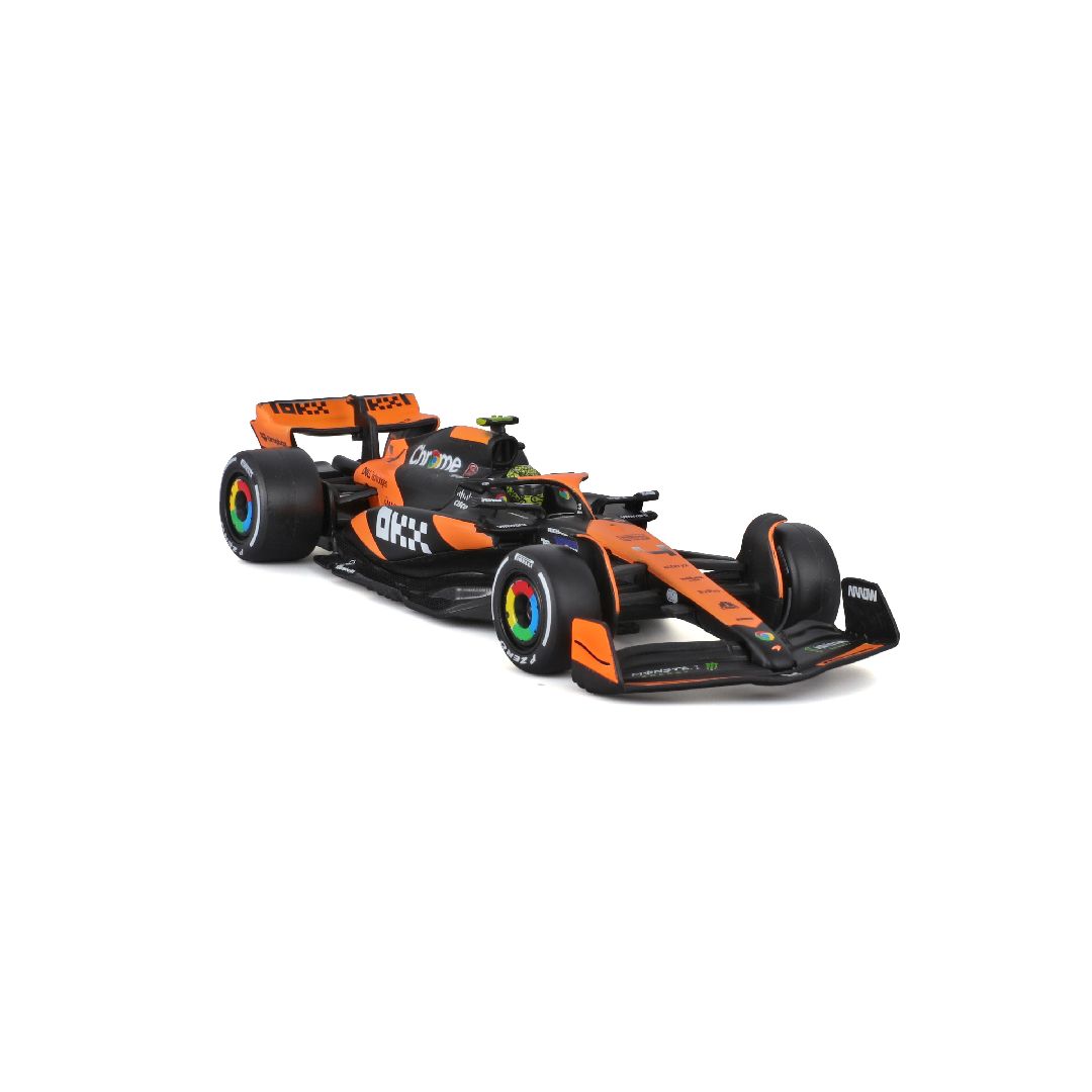 Bburago 1/43 F1 McLaren MCL38 w/ helmet (2024) - Norris #4