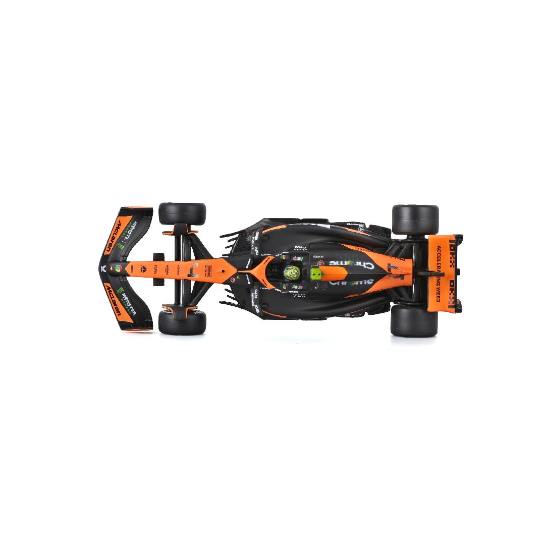 Bburago 1/43 F1 McLaren MCL38 w/ helmet (2024) - Norris #4