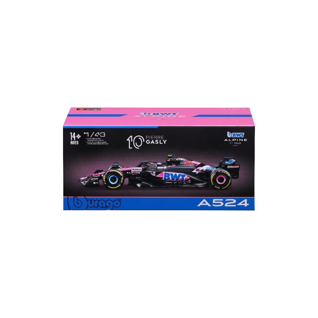 Bburago 1/43 F1 Alpine F1 Team A524 w/helmet (2024) Gasly #10
