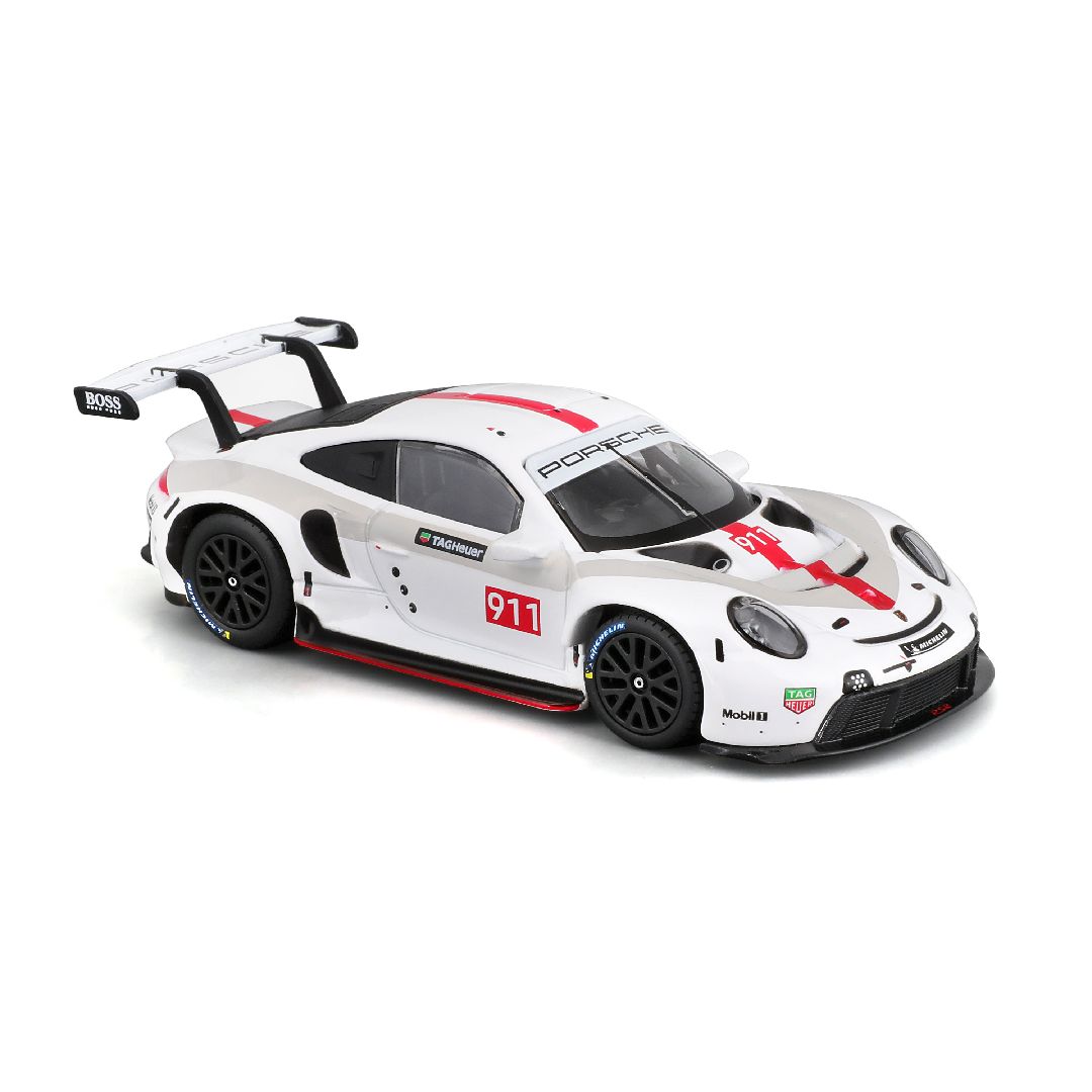 Bburago 1/43 Race Porsche 911 RSR - White