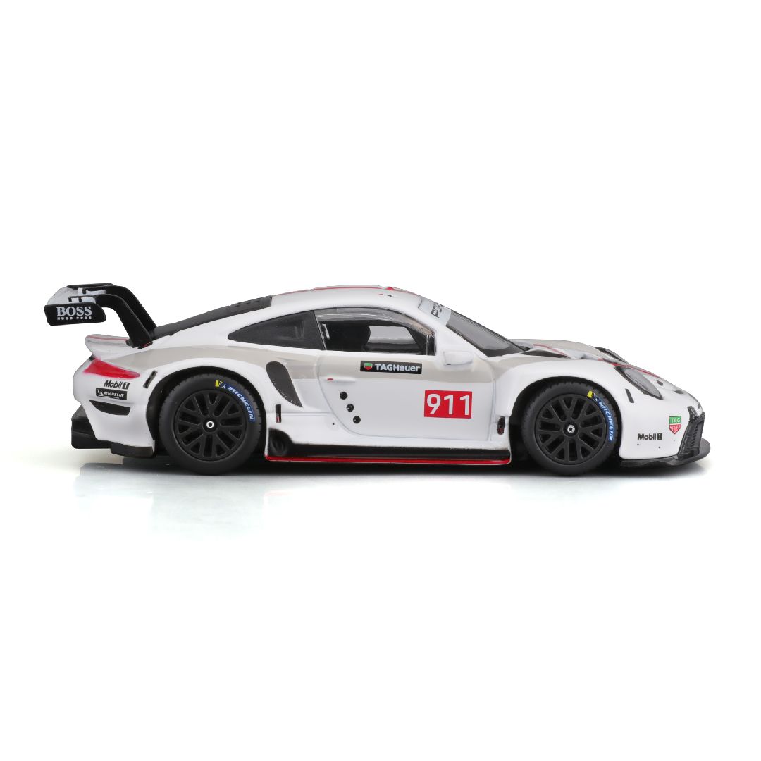 Bburago 1/43 Race Porsche 911 RSR - White