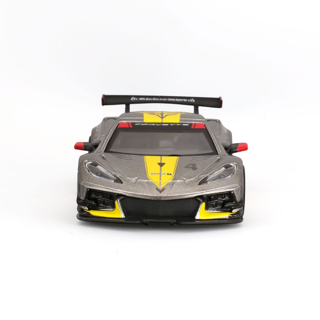 Bburago 1/43 Race 2020 Chevrolet Corvette C8R - Yellow/Grey