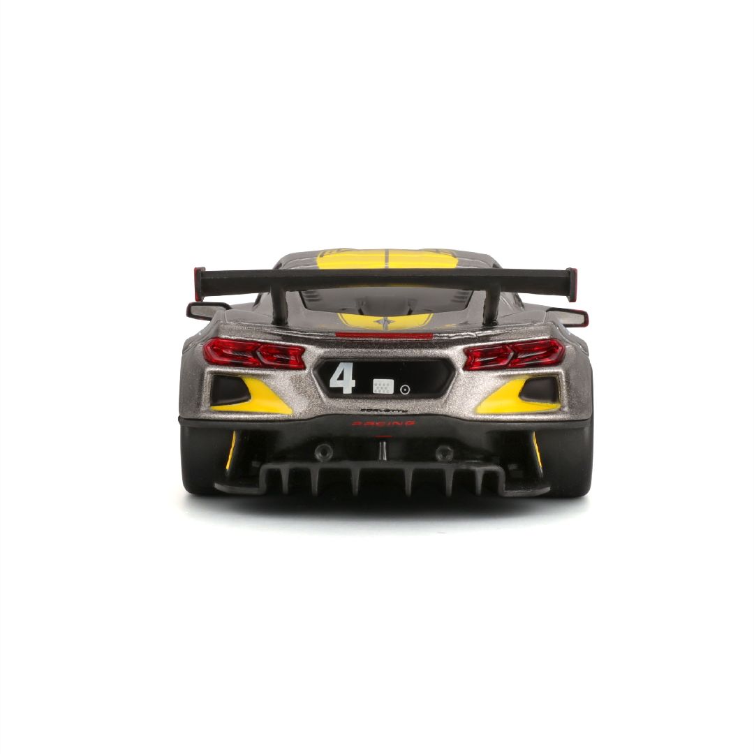 Bburago 1/43 Race 2020 Chevrolet Corvette C8R - Yellow/Grey