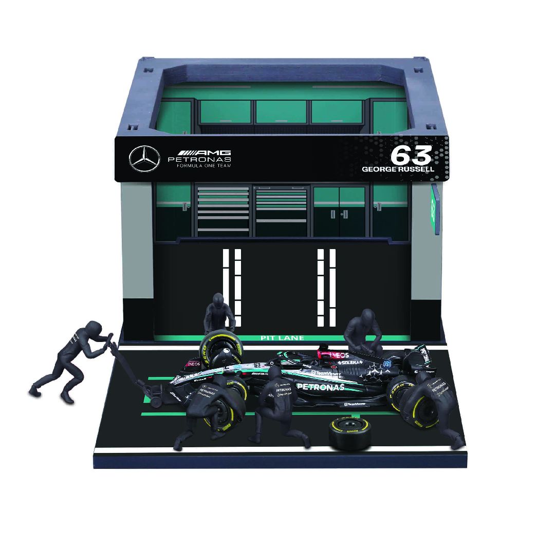 Bburago 1/43 F1 Mercedes W15 Pit Pass (2024) - Hamilton #44