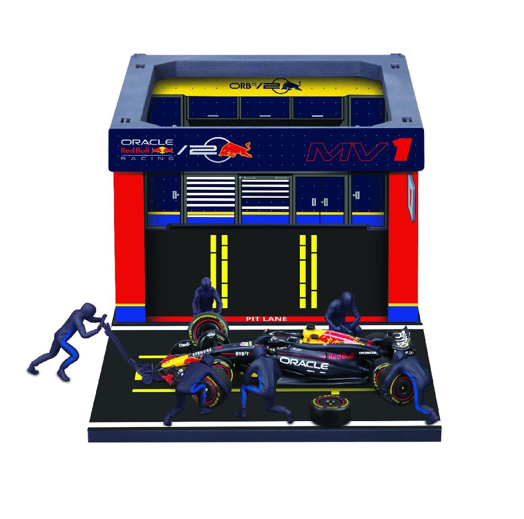 Bburago 1/43 Race Formula Oracle Red Bull RB20 Pit Pass (2024) - Verstappen #1