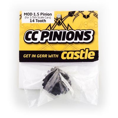 Castle Mod 1.5 Hardened Steel Pinion 8mm Bore 14T - Click Image to Close