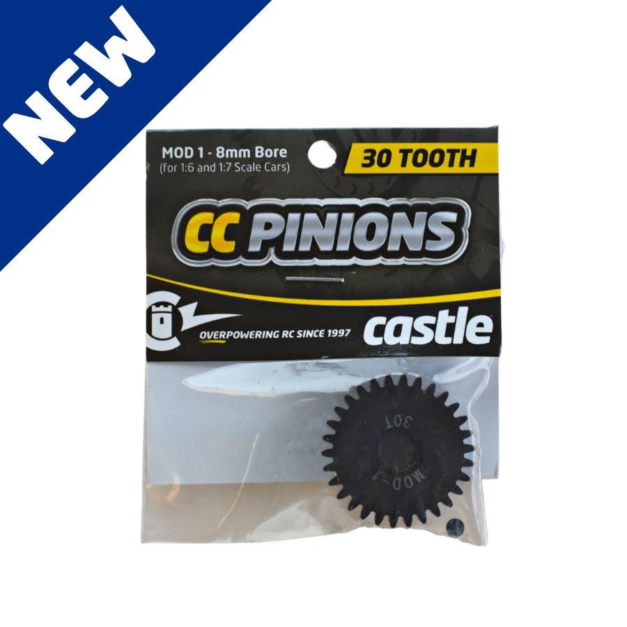 Castle CC Pinion 30T-Mod 1 8mm Bore For 1/6 and 1/7 Scale Cars