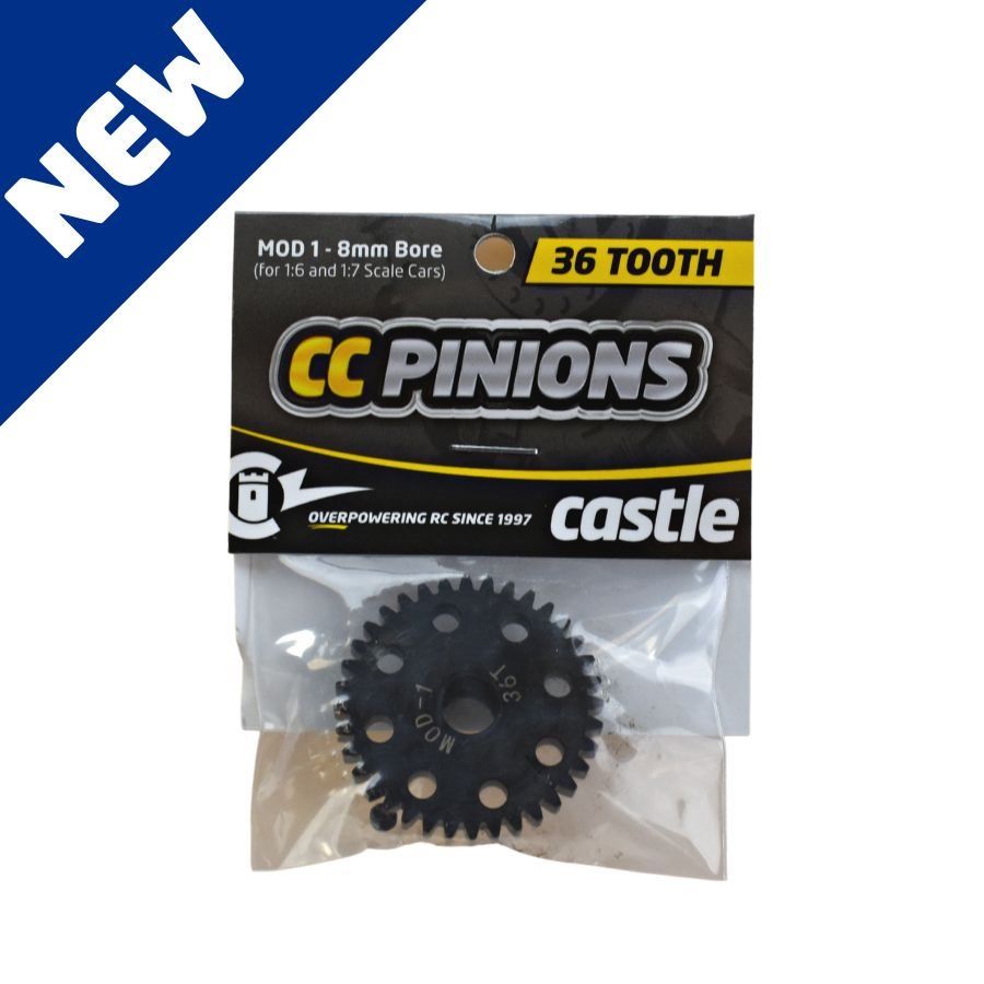 Castle CC Pinion 36T-Mod 1 8mm Bore For 1/6 and 1/7 Scale Cars