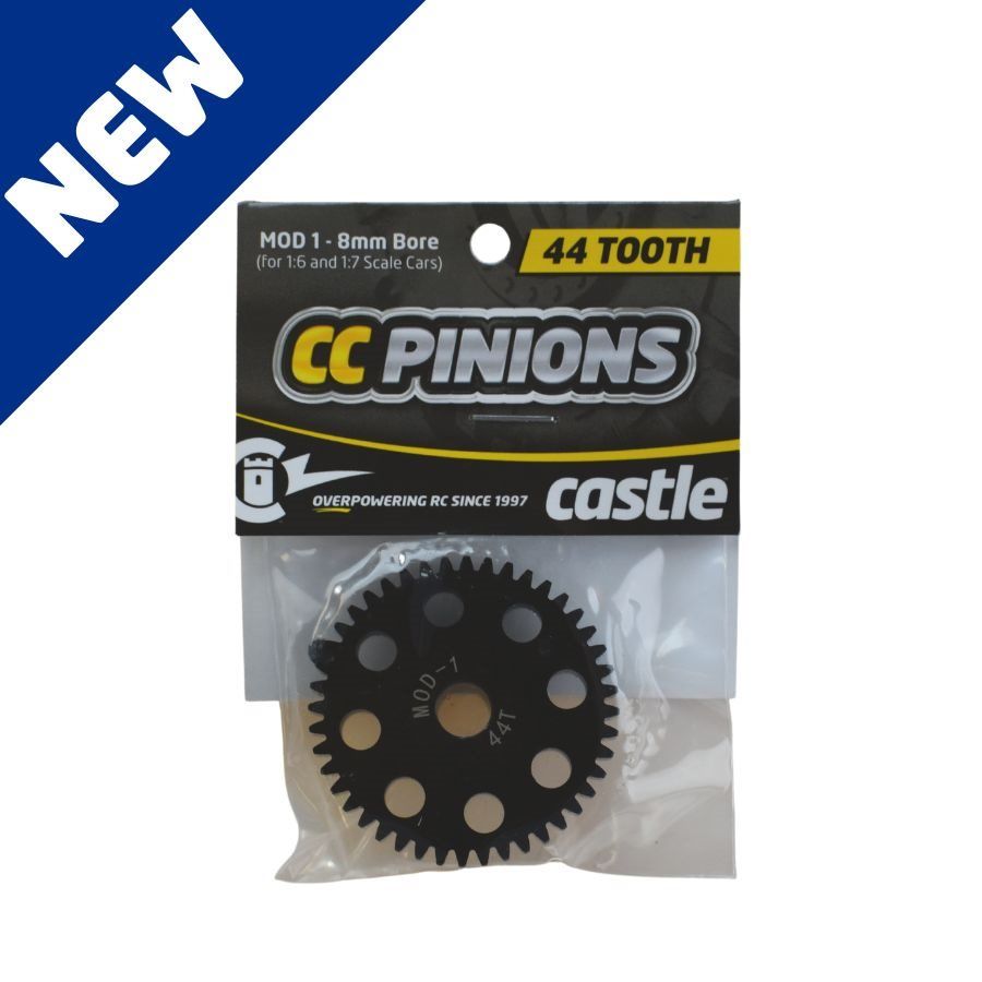 Castle CC Pinion 44T-Mod 1 8mm Bore For 1/6 and 1/7 Scale Cars