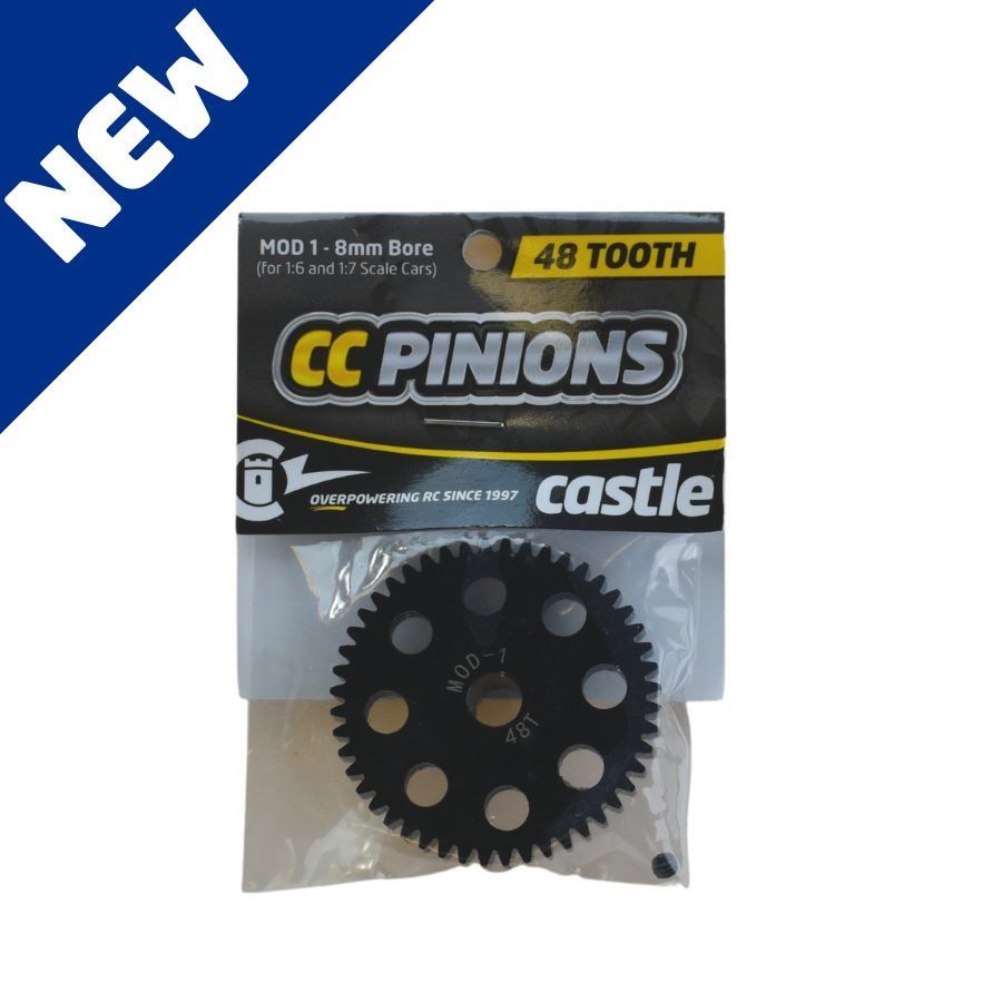 Castle CC Pinion 48T-Mod 1 8mm Bore For 1/6 and 1/7 Scale Cars