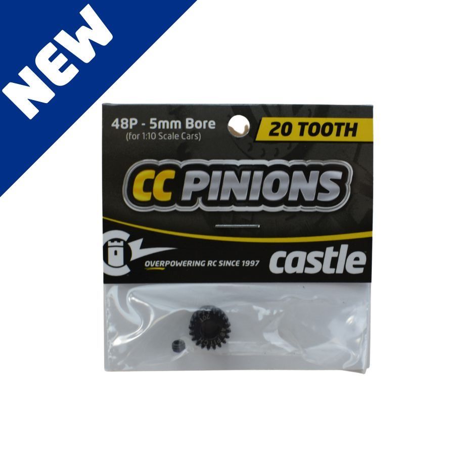 Castle CC Pinion 20T-48 Pitch 5mm Bore For 1/10 Scale Cars