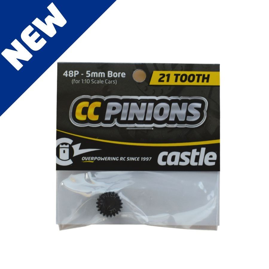 Castle CC Pinion 21T-48 Pitch 5mm Bore For 1/10 Scale Cars