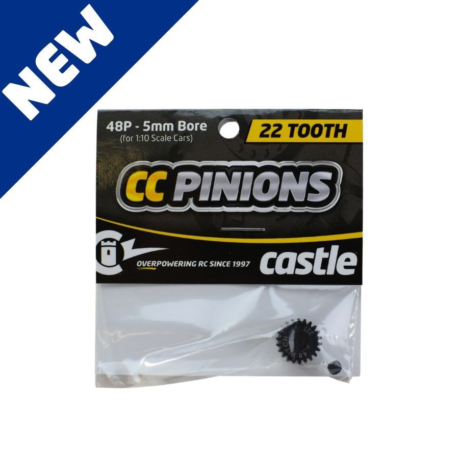 Castle CC Pinion 22T-48 Pitch 5mm Bore For 1/10 Scale Cars