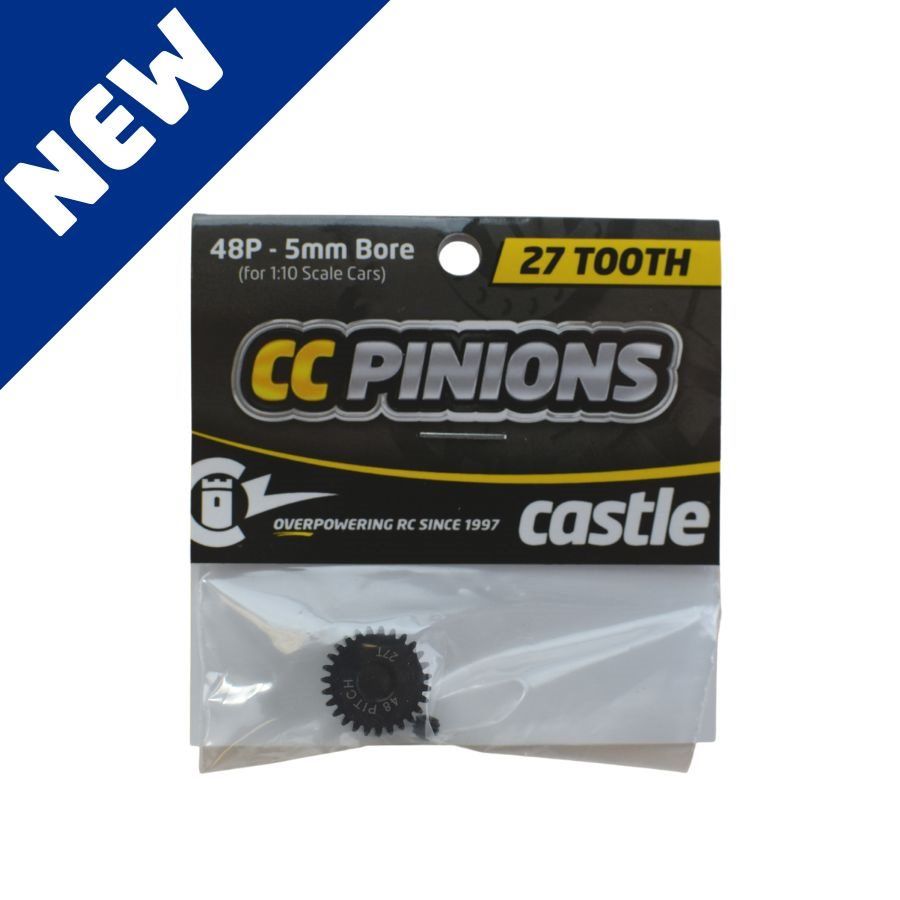 Castle CC Pinion 27T-48 Pitch 5mm Bore For 1/10 Scale Cars