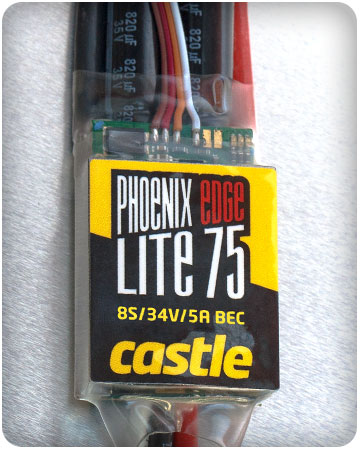 Castle Phoenix Edge Lite 100 25V 100A ESC w/ 5A BEC - Click Image to Close