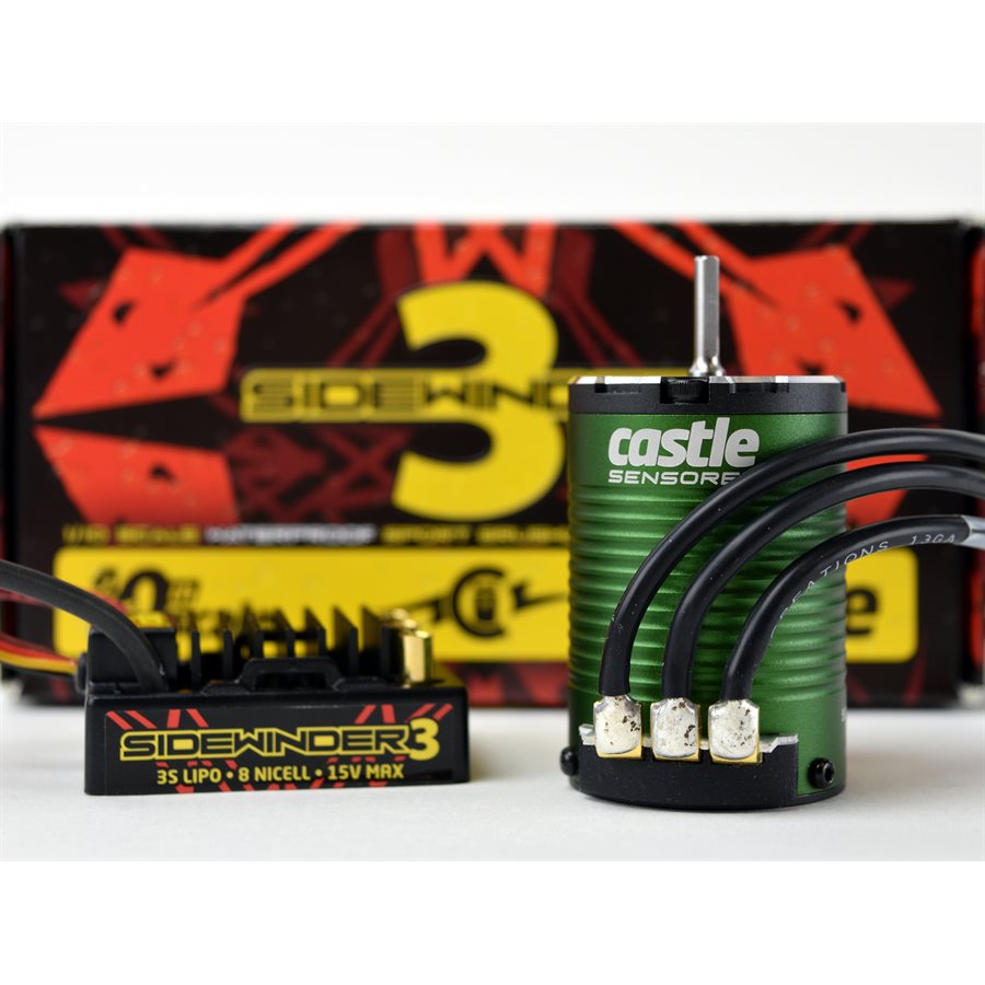 Castle Creations SV3 Waterproof 1/10TH 12V ESC 1406-4600 Sensored Combo