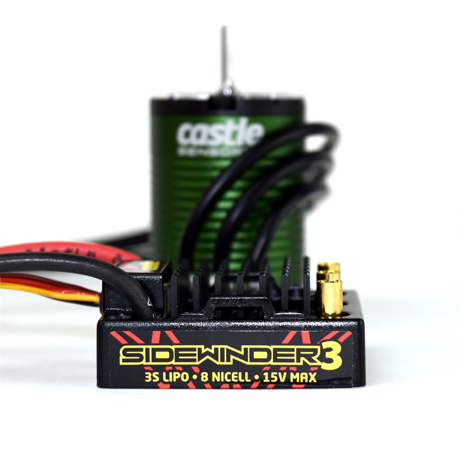 Castle SV3 Waterproof 1/10TH 12V ESC 1406-4600 Sensored Combo - Click Image to Close