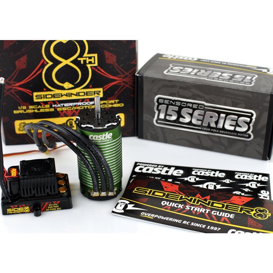 Castle Creations Sidewinder 1/8 ESC and 2200kV V2 Motor Combo - Click Image to Close