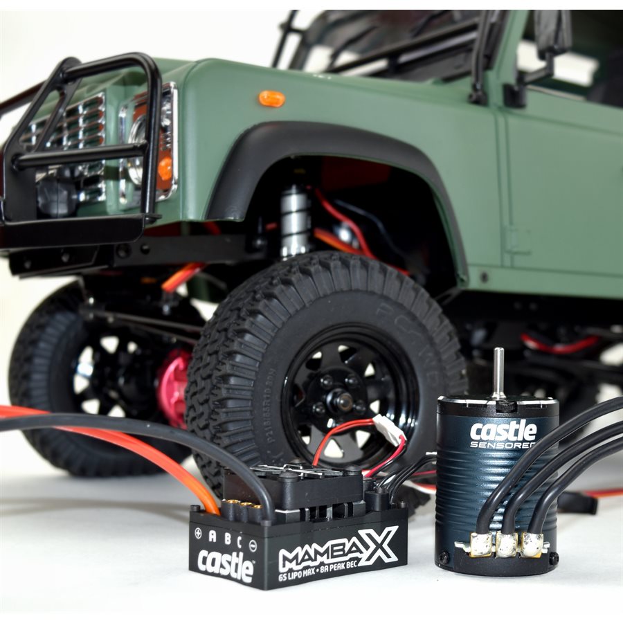 Castle Mamba X, 25.2v WP ESC And 1406-2280KV Crawler Combo 1/8" - Click Image to Close