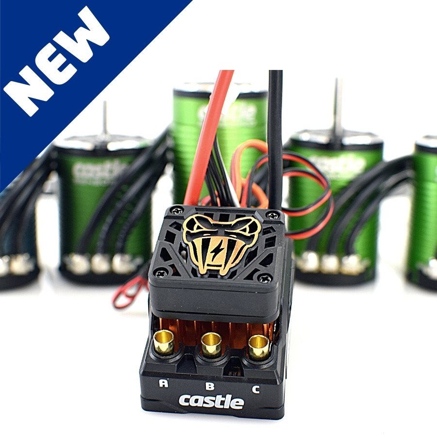 Castle Creations Copperhead 10 Sensored ESC Basher Edition w/ 1406-4600KV Sensored Motor