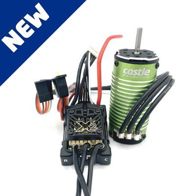 Castle Mamba Micro X2, 16.8V, WP ESC 4mm Connectors - 1007-6350KV Sensored Combo. ESC contains no internal BEC. Purchase includes an external Castle 10-AMP CC BEC (010-0004-00) that must be installed to operate correctly.