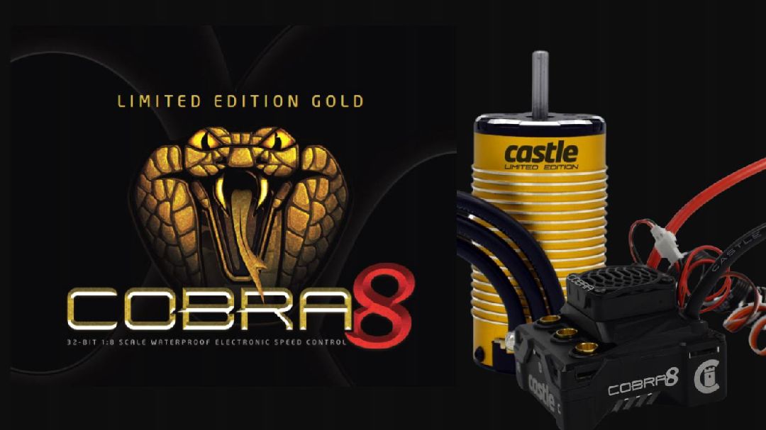 Castle Creations Cobra 8 ESC w/Limited Edition Gold 2200KV V2
