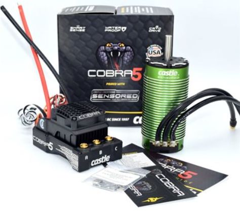 Castle Creations Cobra 5, 8S ESC, 20A PEAK BEC w/2028-1100KV