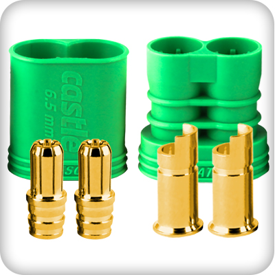 Castle 6.5mm Polarized Bullet Connector Set (Male/Female)