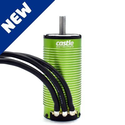 Castle 1/8th scale Motor, 4-Pole Sensored Brushless 1721-2400KV. Ideal for extreme speed and drag setups running up to 8s LiPo in 1:8 and 1:7 scale vehicles.