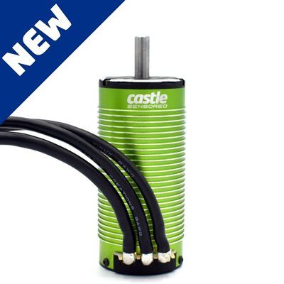 Castle 1/8th scale Motor, 4-Pole Sensored Brushless 1721-2400KV. Ideal for extreme speed and drag setups running up to 8S LiPo in 1/8 and 1/7 scale vehicles.