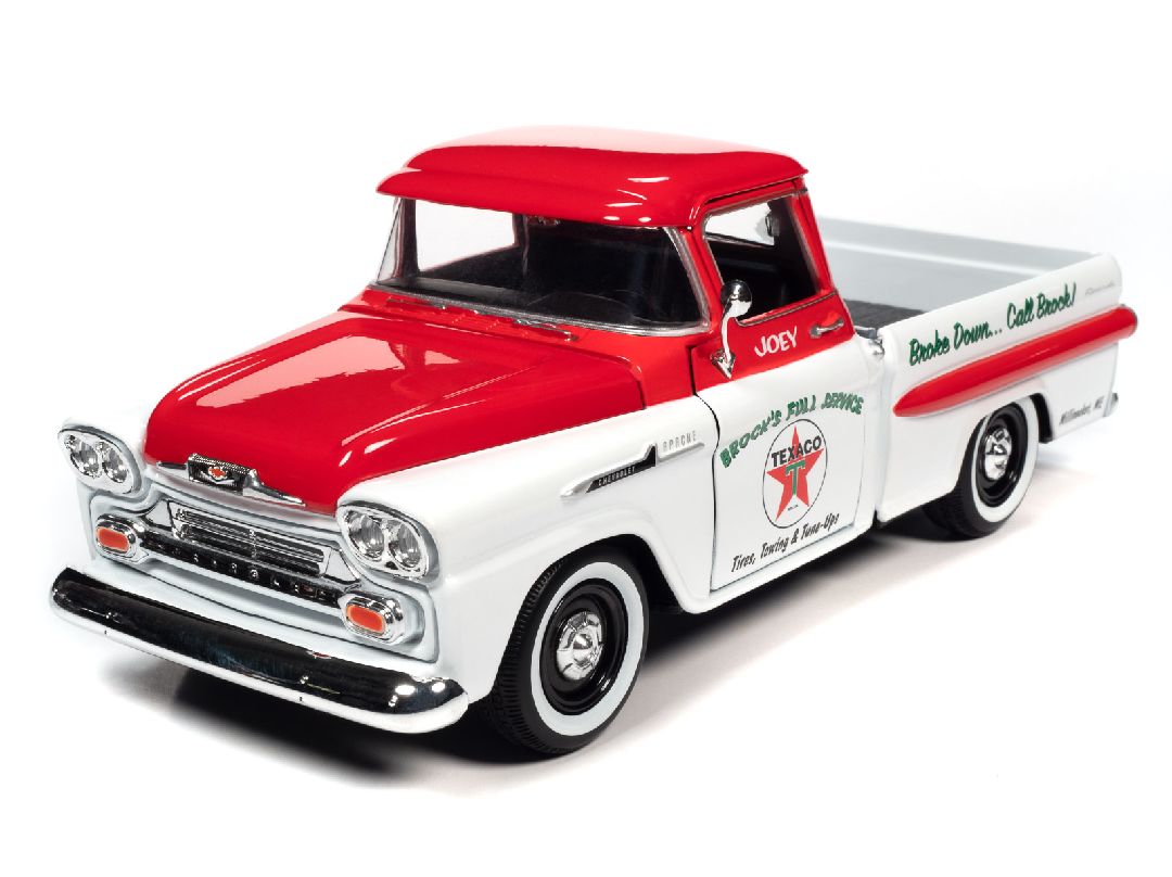 Auto World 1/24 Texaco 1958 Chevy Apache Fleetside PU (#40)