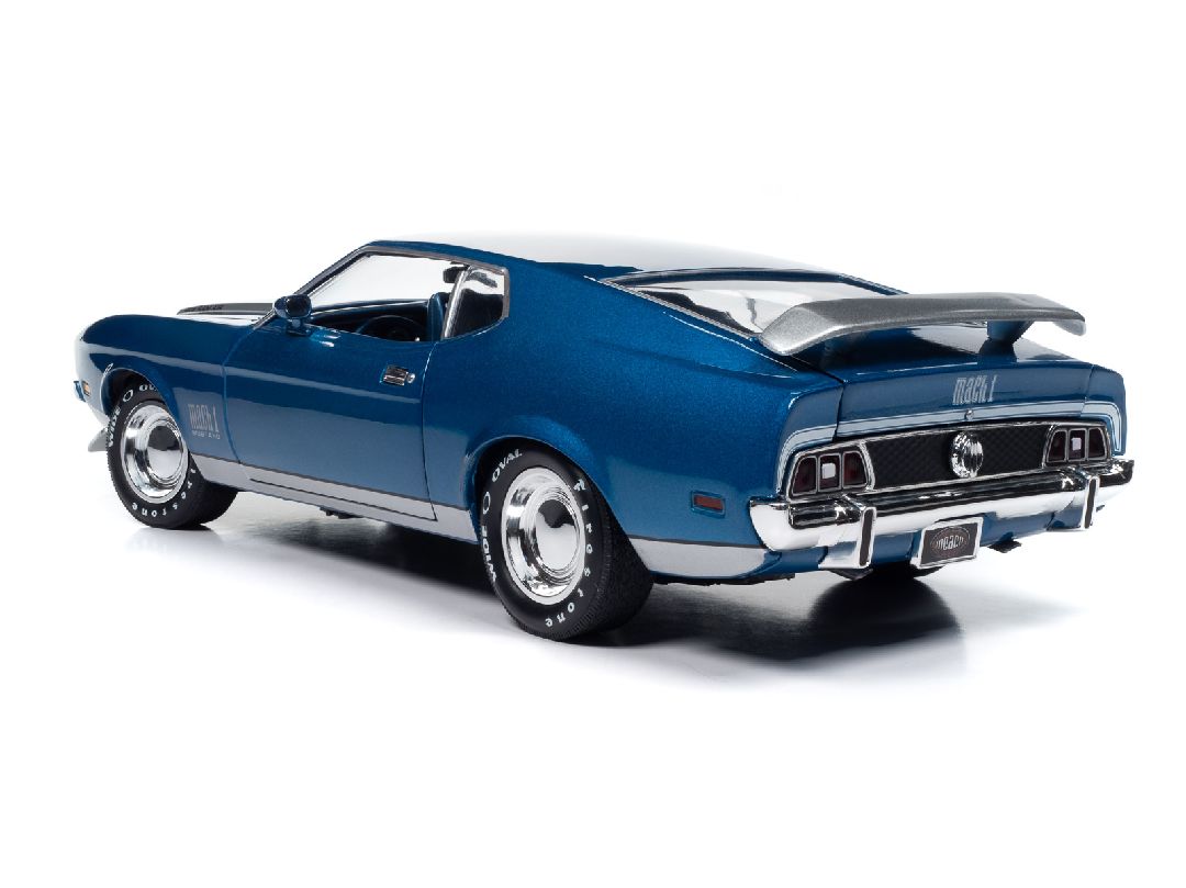Damaged Box - American Muscle 1/18 1971 Mustang Mach 1, Blue