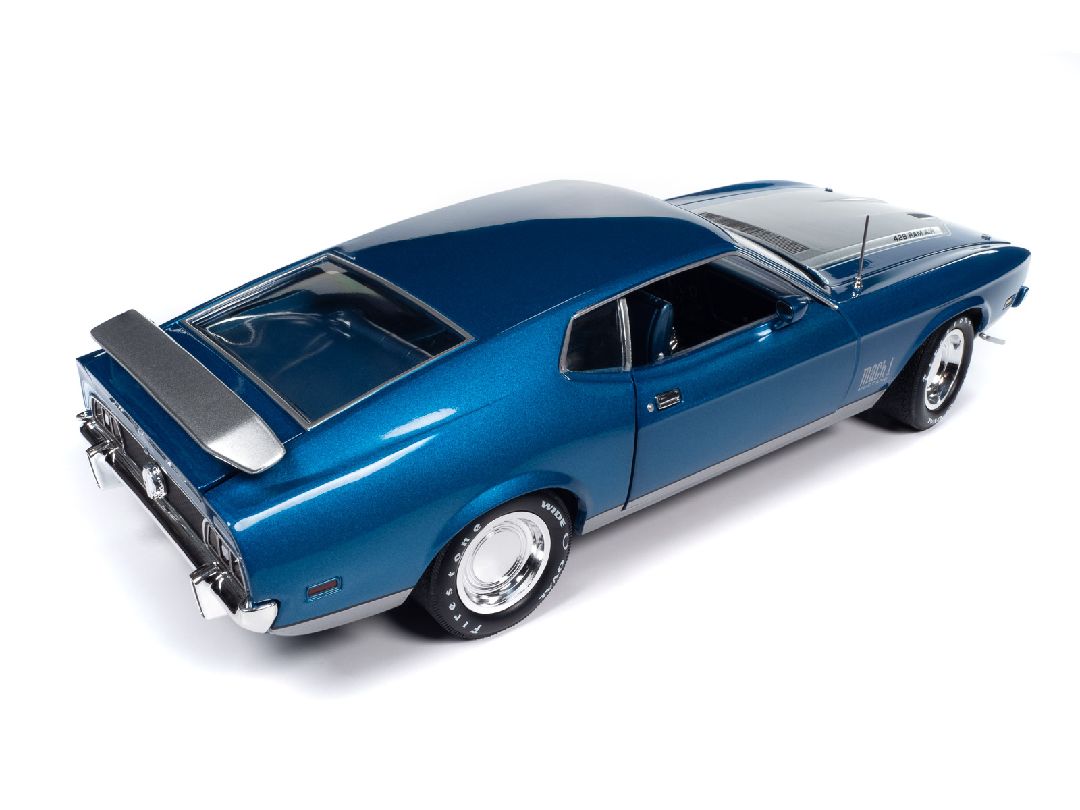Damaged Box - American Muscle 1/18 1971 Mustang Mach 1, Blue