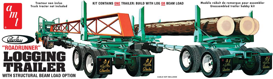 Damaged Box - AMT Peerless Logging Trailer 1/25 Model Kit
