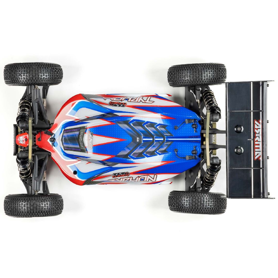 DBOX - Arrma 1/8 TLR Tuned TYPHON BL-6S 4x4 Buggy RTR - Red/Blue