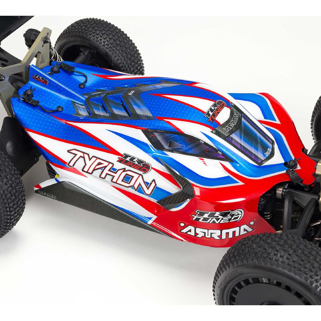DBOX - Arrma 1/8 TLR Tuned TYPHON BL-6S 4x4 Buggy RTR - Red/Blue