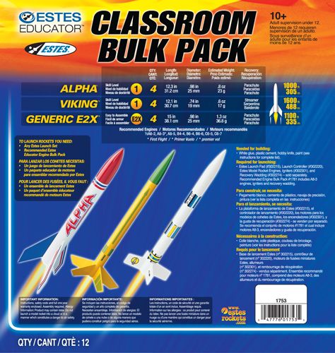 Damaged Box - Estes Rockets AVG (12 pk) (English Only)