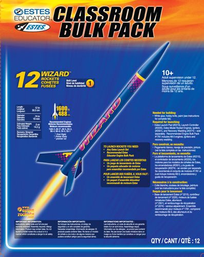 Damaged Box - Estes Rockets Wizard (12 pk) (English Only)