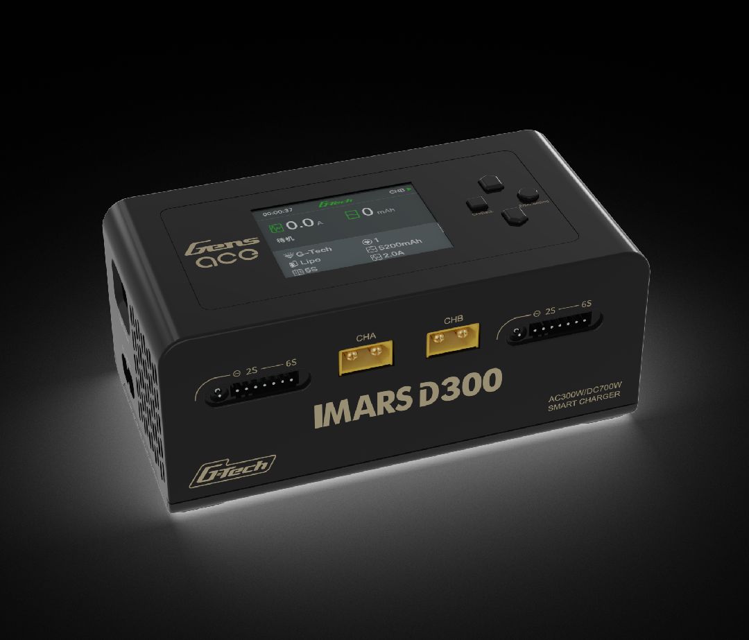 DBOX - Gens Ace IMARS D300 G-Tech AC/DC 15A x 2 Battery Charger
