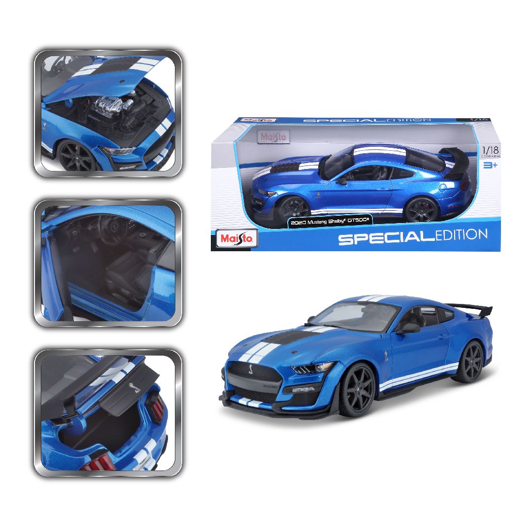 Damaged Box - Maisto 1/18 SE 2020 Shelby GT500 (CFTP) (Blue)