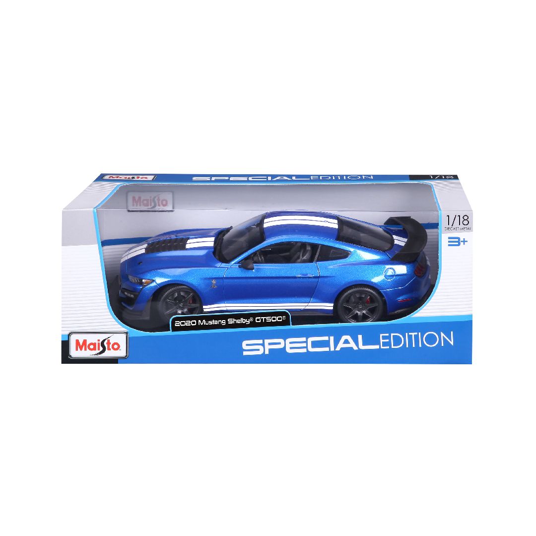 Damaged Box - Maisto 1/18 SE 2020 Shelby GT500 (CFTP) (Blue)